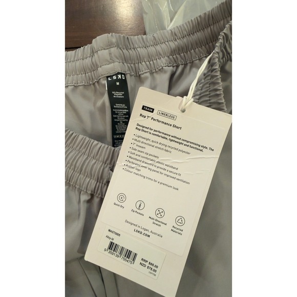 LSKD Rep 7 Performance Shorts Mens Medium Alloy Gray Linerless NEW NWT - Picture 10 of 16